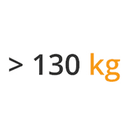 Más de 130kg